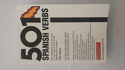 Book cover for 501 Spanish Verbs: Fully Conjugated in All the Tenses and Moods in a New Easy-To-Learn Format (English and Spanish Edition) by Christopher Kendris
