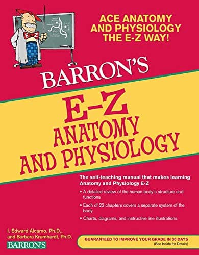 Book cover for E-Z Anatomy and Physiology (Barron's Easy Way) by Krumhardt Ph.D., Barbara
