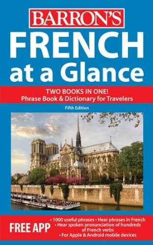 Book cover for French at a Glance: Phrase Book & Dictionary for Travelers (French and English Edition) by Stein, Gail