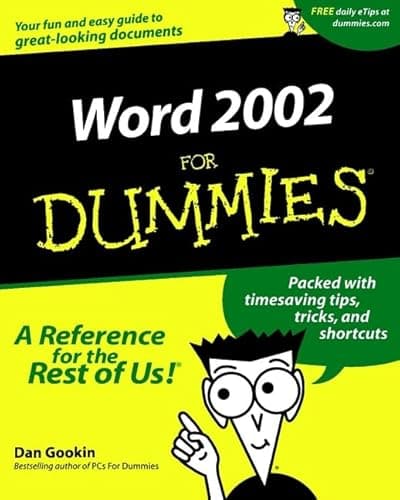 Book cover for Word 2002 For Dummies by Gookin, Dan