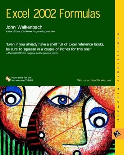 Book cover for Excel 2002 Formulas by Walkenbach, John
