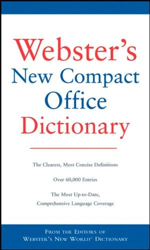 Book cover for Webster's New World Compact Office Dictionary by Webster's New World