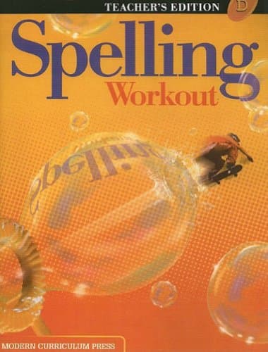 Book cover for Spelling Workout: Level D, Teacher's Edition by not-available