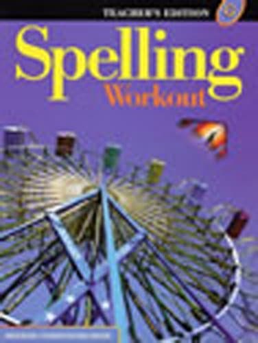 Book cover for SPELLING WORKOUT LEVEL G TEACHERS EDITION by Phillip K. Trocki