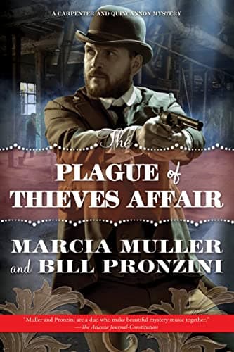 Book cover for The Plague of Thieves Affair: A Carpenter and Quincannon Mystery by Muller, Marcia