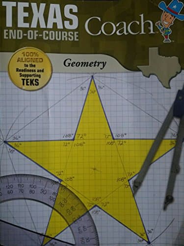 Book cover for Texas End-of-Course Coach Geometry by unknown author