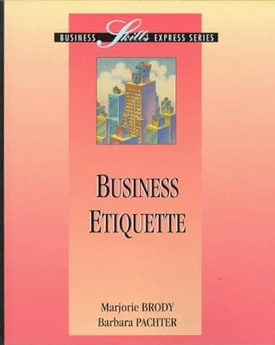 Book cover for Business Etiquette by Brody, Marjorie