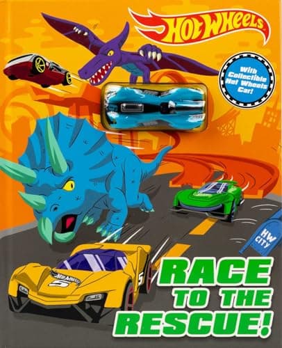Book cover for Hot Wheels: Race to the Rescue!: Storybook with Collectible Car by Editors of Studio Fun International