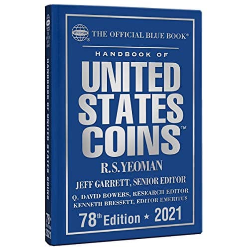 Book cover for Handbook of United States Coins 2021: The Official Blue Book of United States Coins (Handbook of United States Coins (Blue Book)(Cloth)) by Garrett, Jeff