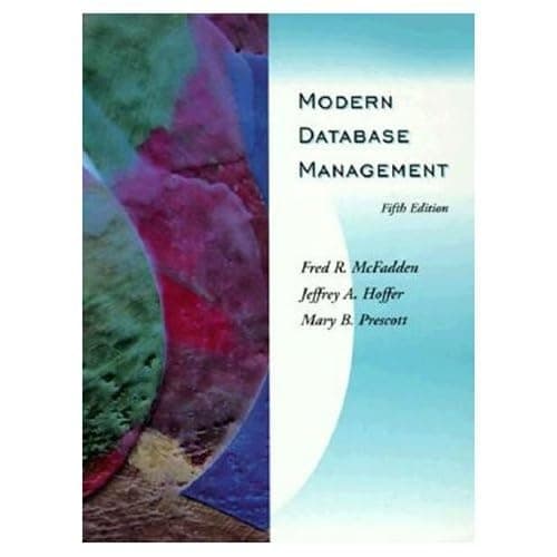 Book cover for Modern Database Management (5th Edition) by McFadden, Fred R.