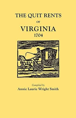 Book cover for The Quit Rents of Virginia, 1704 by Smith, Annie Laurie Wright
