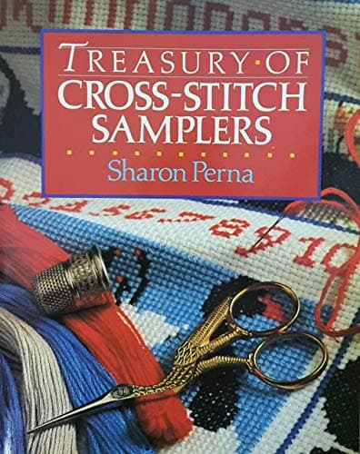 Book cover for Treasury of Cross-Stitch Samplers by Perna, Sharon