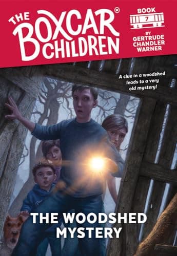 Book cover for The Woodshed Mystery (The Boxcar Children Mysteries) by Warner, Gertrude Chandler