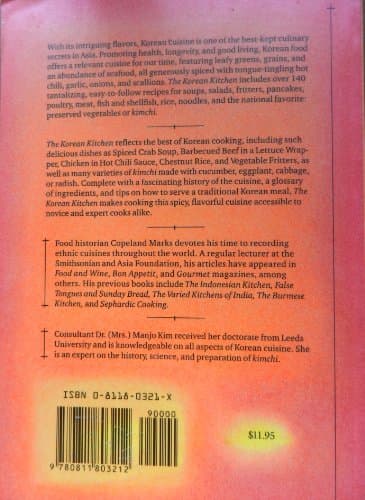 Book cover for The Korean Kitchen: Recipes from the Land of the Morning Calm by Kim, Manjo