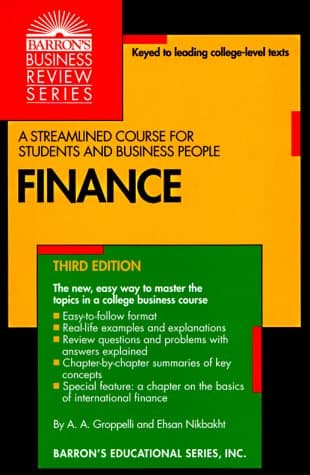 Book cover for Finance (Barron's Business Review Series) by Groppelli, Angelico A.
