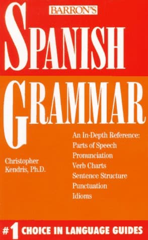 Book cover for Spanish Grammar by Kendris, Christopher