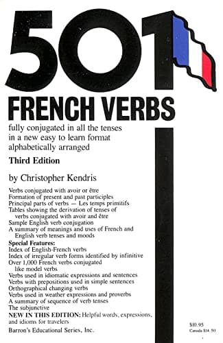 Book cover for 501 French Verbs by Christopher Kendris