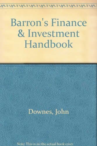 Book cover for Barron's Finance & Investment Handbook by John Downes
