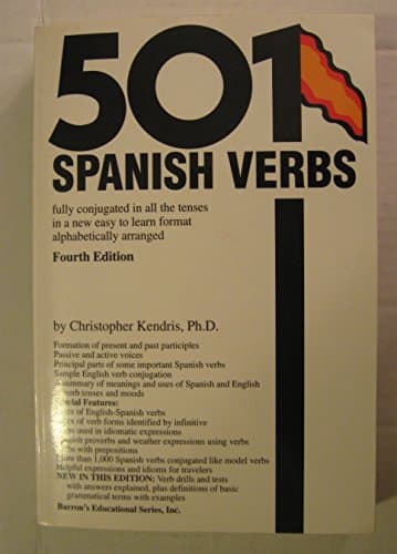 Book cover for 501 Spanish Verbs: Fully Conjugated in All the Tenses in a New Easy-To-Learn Format Alphabetically Arranged by Kendris, Christopher