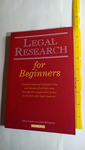 Book cover for Legal Research for Beginners by Larsen, Sonja