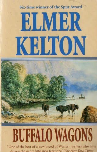 Book cover for Buffalo Wagons by Kelton, Elmer