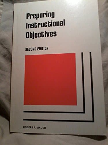 Book cover for Preparing Instructional Objectives by Robert F. Mager