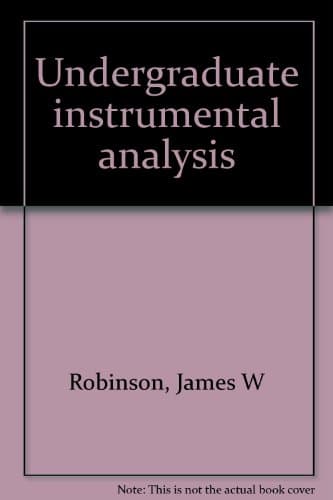 Undergraduate instrumental analysis