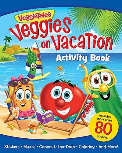 Book cover for Veggies on Vacation Activity Book (Veggietales) by Bostrom, Kathleen Long
