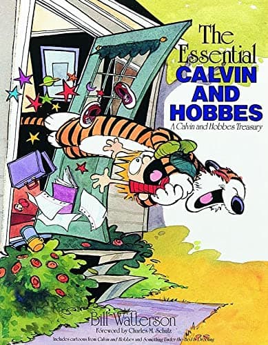 Book cover for The Essential Calvin and Hobbes: A Calvin and Hobbes Treasury (Volume 1) by Bill Watterson