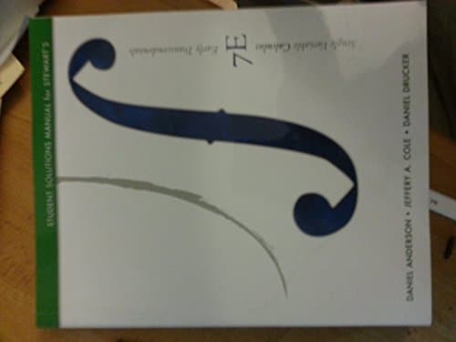 Book cover for Student Solutions Manual, (Chapters 1-11) for Stewart's Single Variable Calculus: Early Transcendentals, 7th by Stewart, James