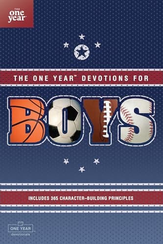 Book cover for The One Year Book of Devotions for Boys by Tyndale