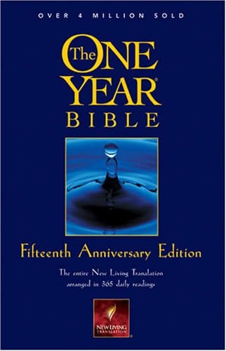 Book cover for The One Year Bible Fifteenth Anniversary Edition NLT by Tyndale