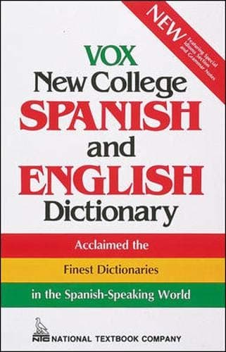 Book cover for Vox New College Spanish and English Dictionary by Vox