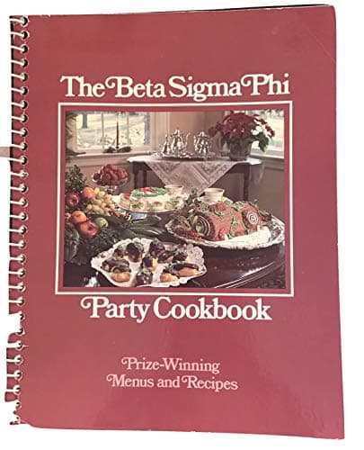 Book cover for The Beta Sigma Phi party cookbook by Mary Jane Blount, Editor