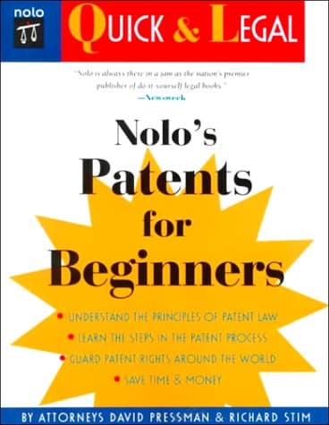 Book cover for Nolo's Patents for Beginners (Quick & Legal) by David Pressman