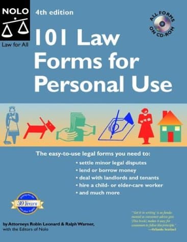 Book cover for 101 Law Forms for Personal Use by Brand: Nolo
