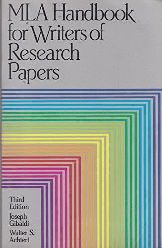 Book cover for MLA Handbook for Writers of Research Papers by Gibaldi, Joseph