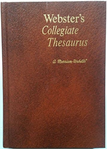 Book cover for Webster's Collegiate Thesaurus by Merriam-Webster