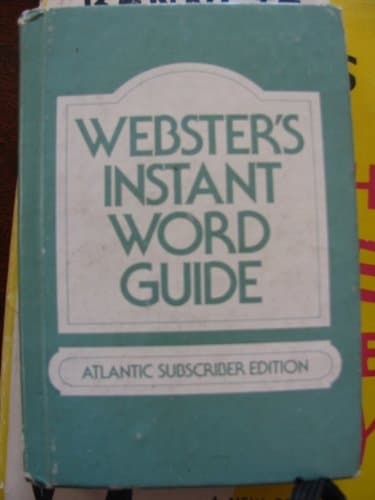 Book cover for Websters Instant Word Guide by WEBSTER'S