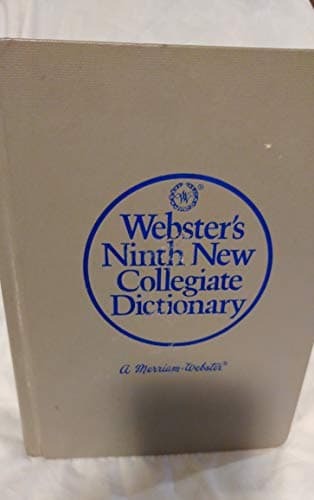 Book cover for Websters Ninth New Collegiate Dictionary by Merriam-Webster