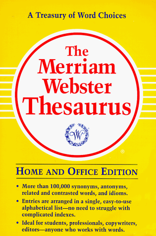 Book cover for The Merriam-Webster Thesaurus by Merriam-Webster