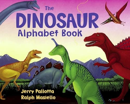 Book cover for The Dinosaur Alphabet Book (Jerry Pallotta's Alphabet Books) by Jerry Pallotta