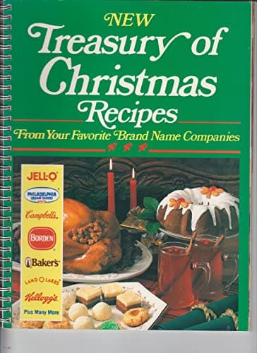 Book cover for New Treasury of Christmas Recipes by Consumer Guide