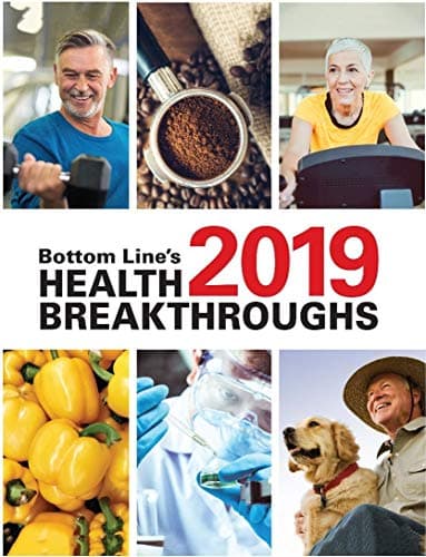 Book cover for Bottom Line's Health Breakthroughs 2019 by ditors of Bottom Line Publications