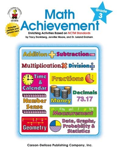 Book cover for Math Achievement, Grade 3 by Dankberg, Tracy