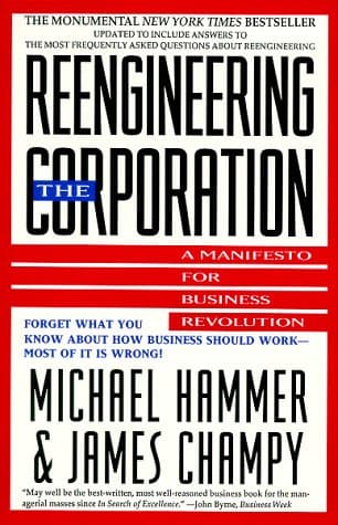Book cover for Reengineering the Corporation by Hammer, Michael