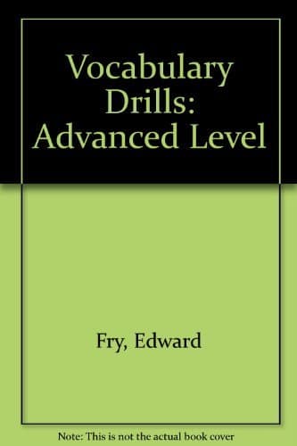 Book cover for Vocabulary Drills: Advanced Level by Edward Fry