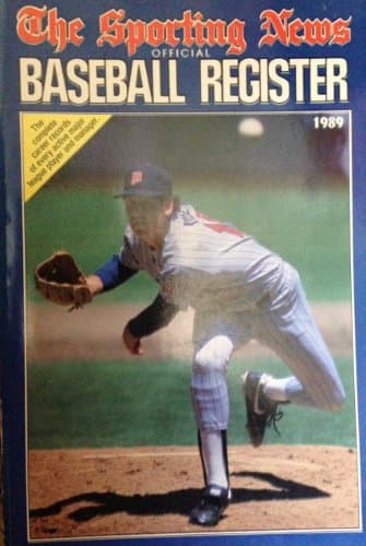Book cover for Sporting News Baseball Register 1989 (Baseball Register & Fantasy Handbook) by The Sporting News