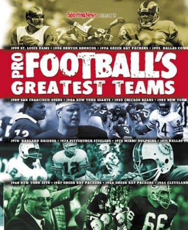 Book cover for Pro Football's Greatest Teams by Sporting News