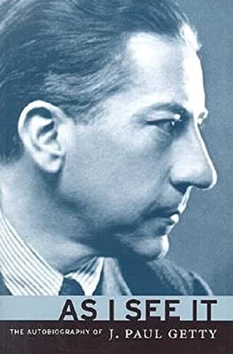 Book cover for As I See It: The Autobiography of J. Paul Getty by Getty, J.